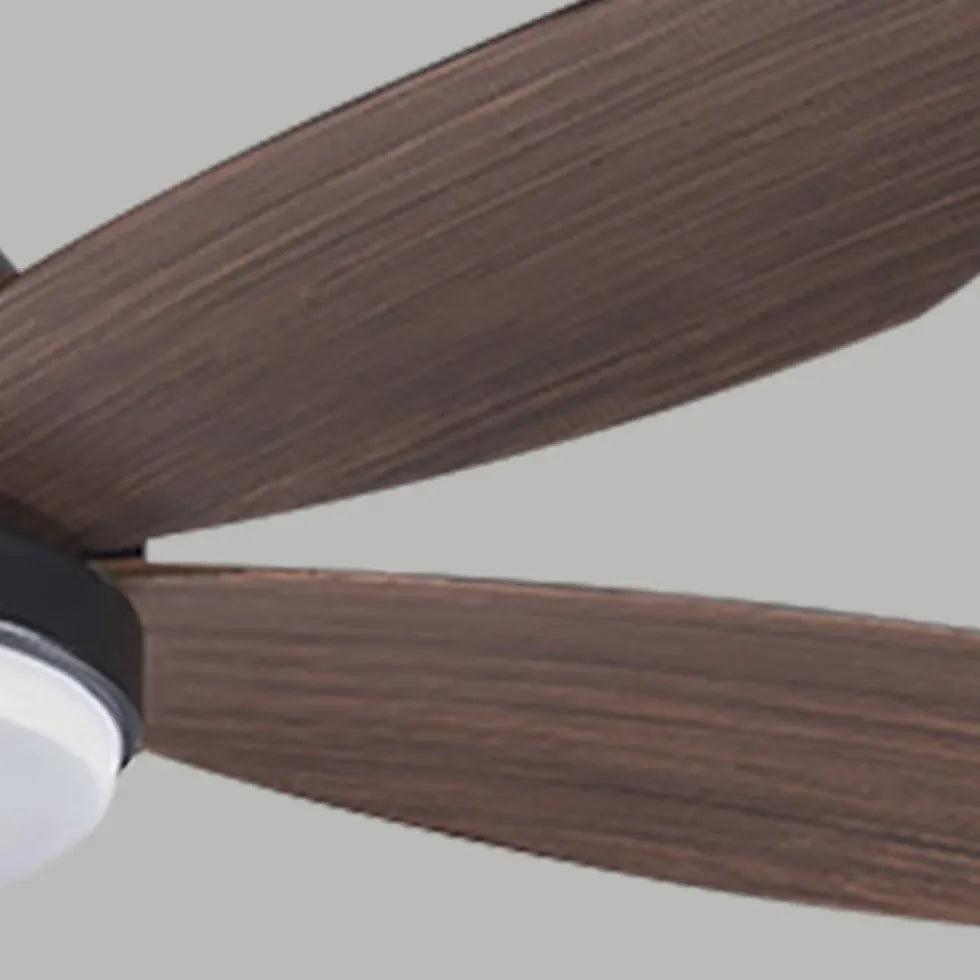 Modern Wooden Black Ceiling Fan with LED Light - Energy Efficient Cooling & Stylish Lighting for Living Room, Bedroom, or Office