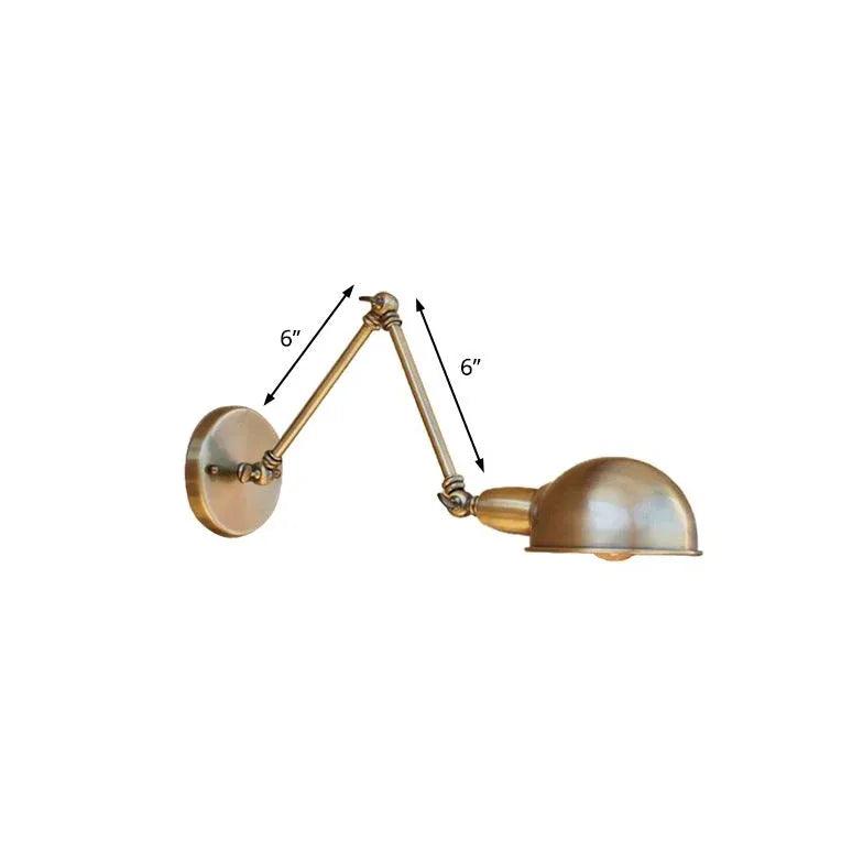 Adjustable Semi-Spherical Industrial Wall Lights - Durable Metal LED Wall Sconce for Warehouse, Workshop & Garage Lighting