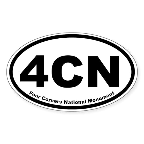 White - Four Corners National Monument Oval Sticker