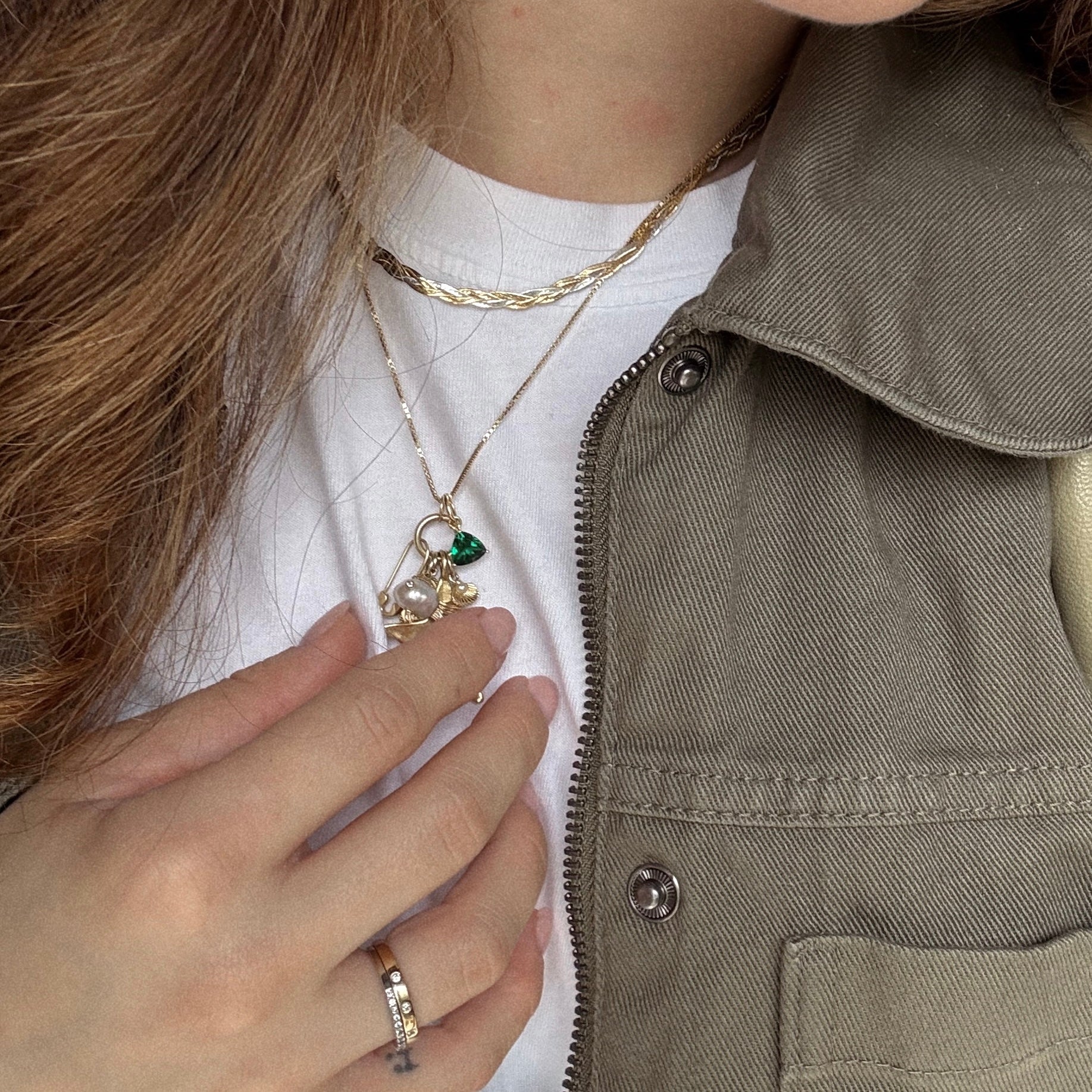 Solid Gold Trillion Birthstone Charm Necklace - Personalized Jewelry Gift for Women | Perfect for Anniversaries, Birthdays & Special Occasions