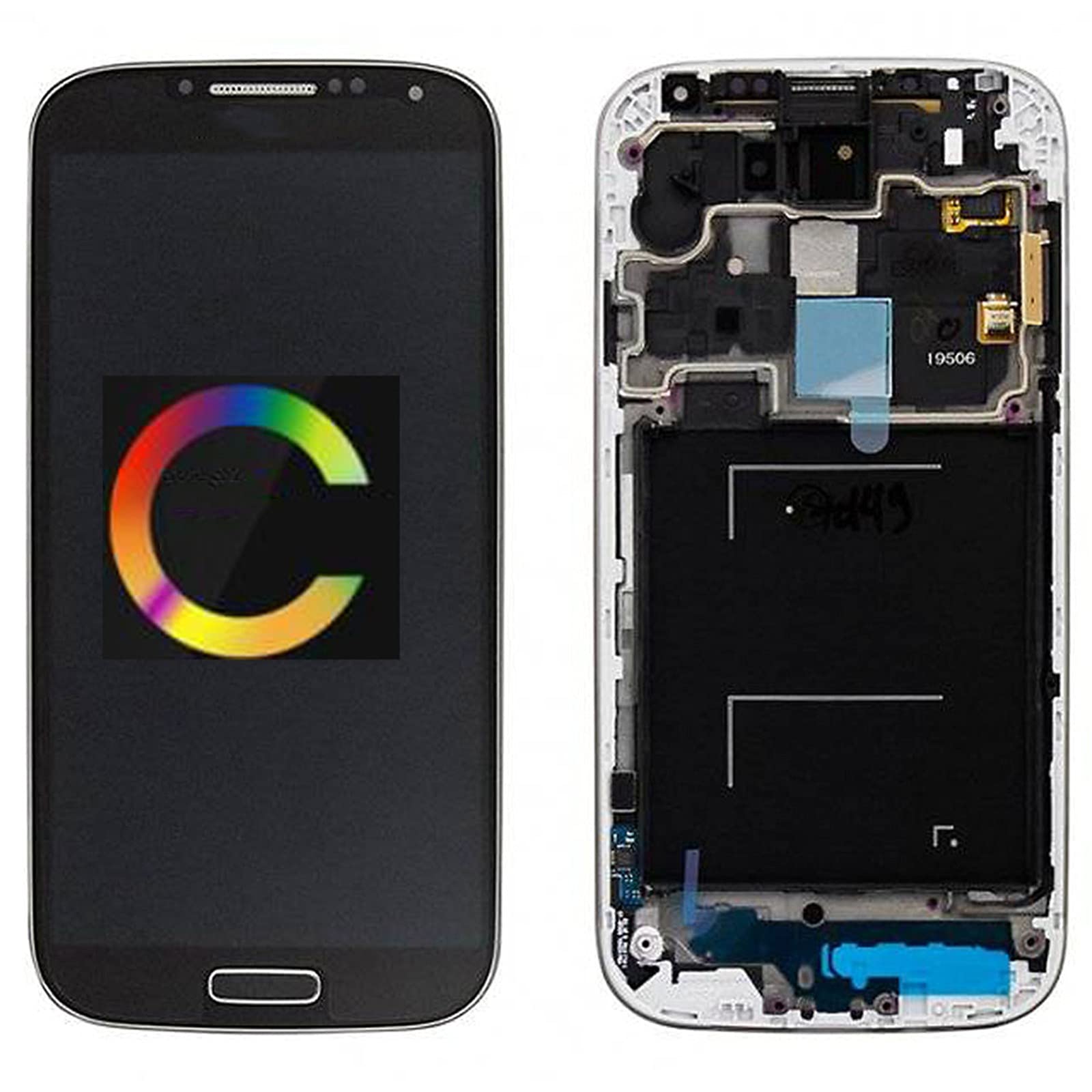 Original Samsung Galaxy S4 LCD Touch Screen Digitizer Assembly - Replacement Display for S4 I9500/I9505/I9506/I337 Models (Black, Frameless) - Perfect for DIY Phone Repair & Screen Replacement