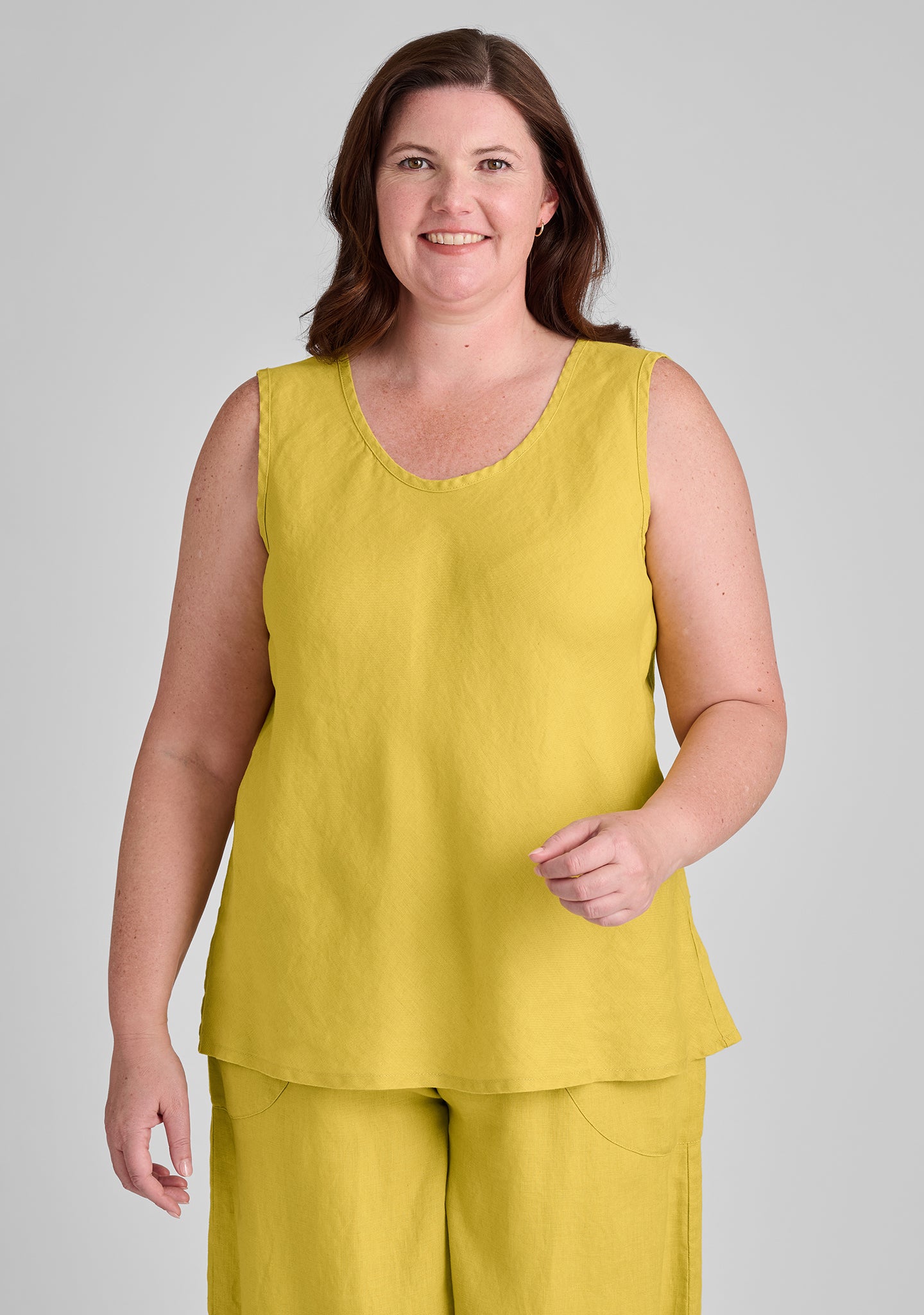 Jasmine Linen Tank Top for Women - Breathable Summer Casual Blouse for Beach, Travel & Everyday Wear