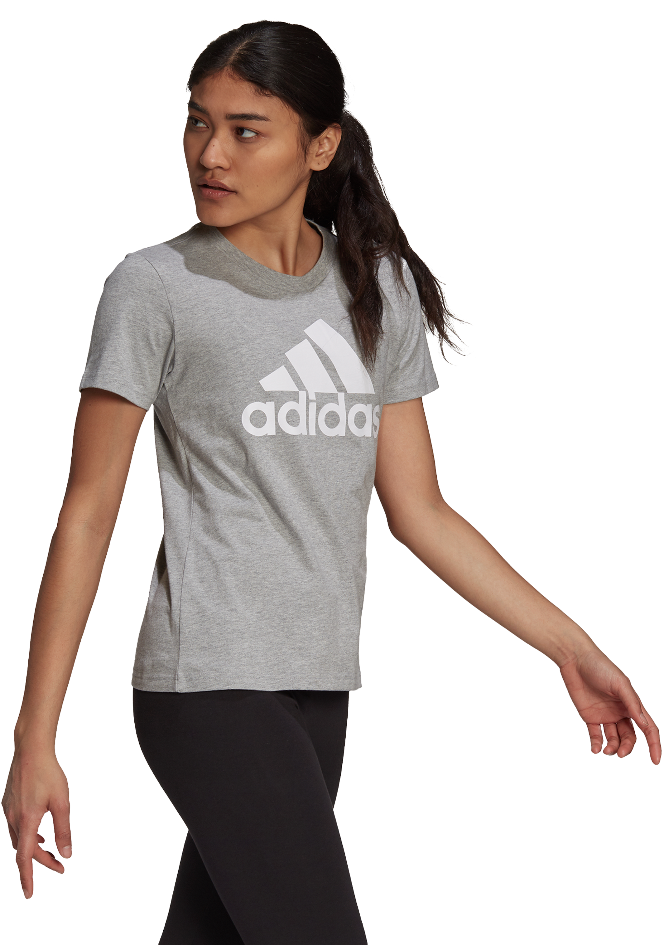 Adidas Women's Big Logo T-Shirt - Casual Short Sleeve Cotton Tee for Everyday Wear, Gym & Street Style