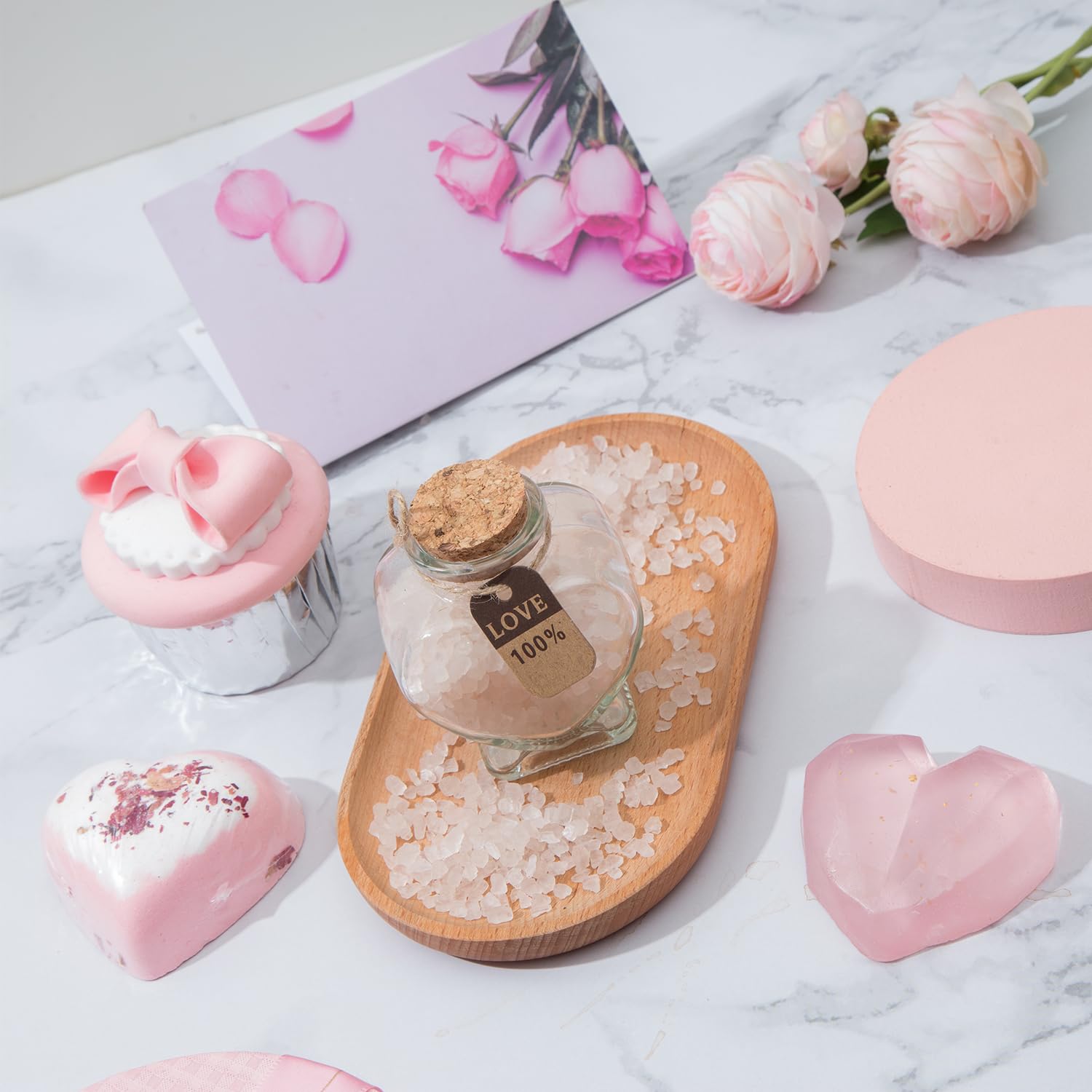 Romantic Heart-Shaped Pink Rose Gift Box for Women - Perfect Birthday, Anniversary, Wedding & Engagement Gifts for Girlfriend, Wife & Lover | Elegant Valentine's Day, Mother's Day & Christmas Present with Love Note