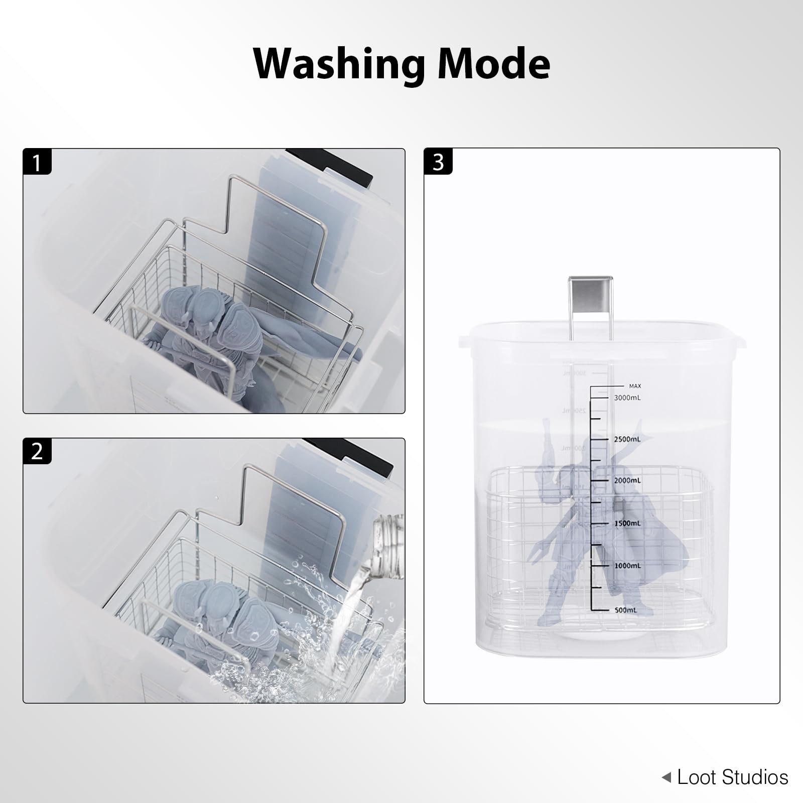 ELEGOO Mercury Plus 2.0 Large Wash and Cure Machine for LCD/SLA/DLP 3D Printing Resin Models with Rotary Curing Turntable & Washing Bucket - Perfect for Post-Processing 3D Prints at Home or Studio