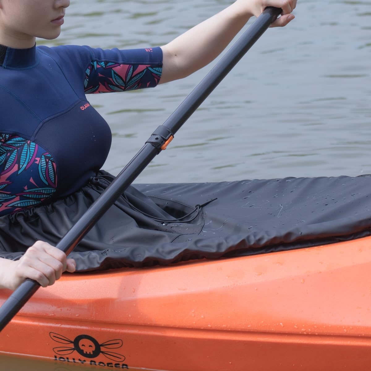 Waterproof Nylon Kayak Spray Skirt for Canoeing & Whitewater Rafting - Stay Dry in Rough Waters