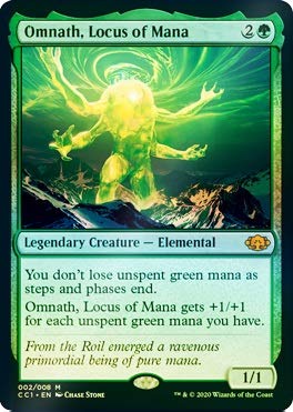 Magic: The Gathering - Omnath, Locus of Mana Foil Card - Commander Collection: Green - Premium MTG Commander Deck Foil Card for Collectors & Strategy Game Players