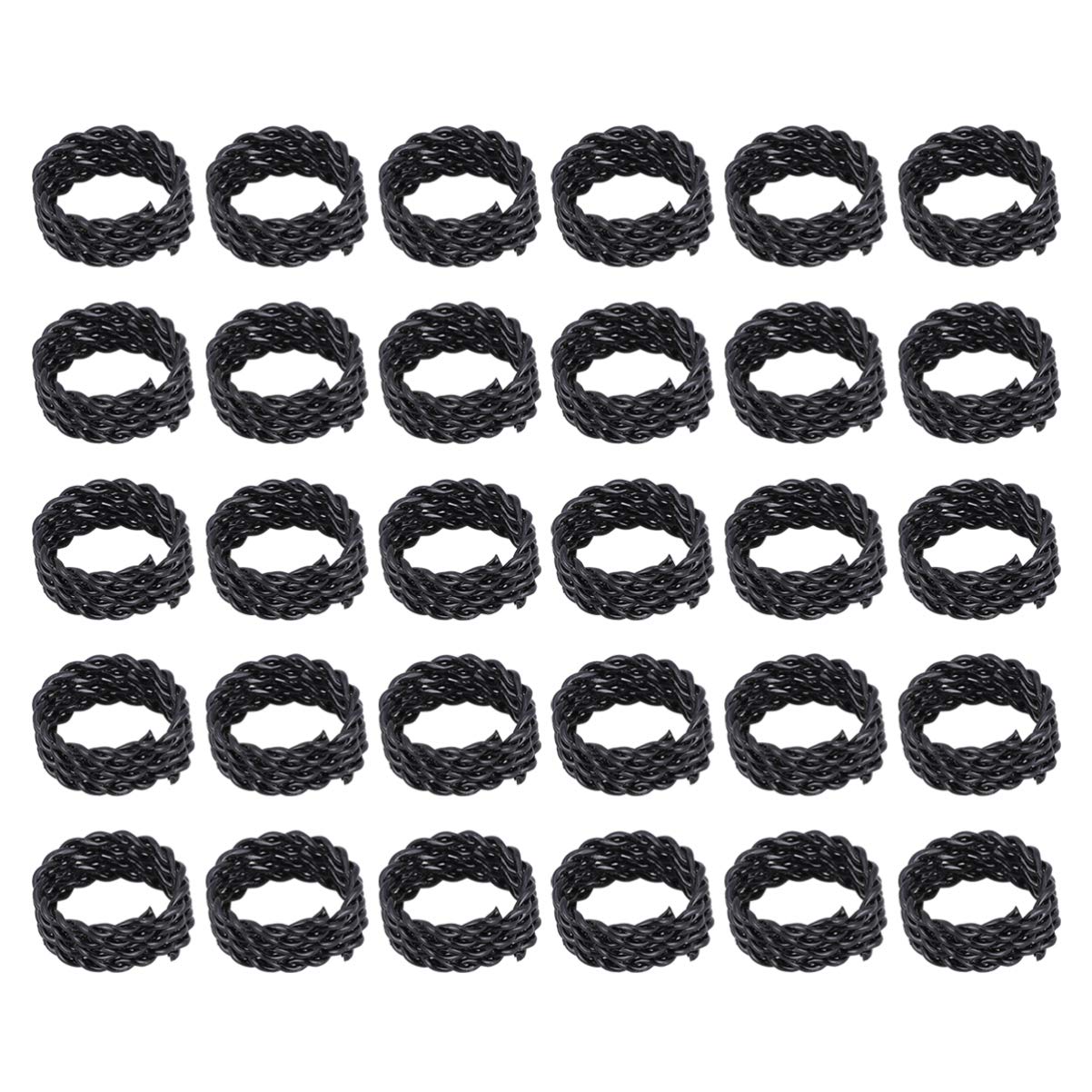 Supvox 30pcs Adjustable Dreadlock Cuffs - Black Hair Braiding Beads & Clips for Wigs, Braids, and Extensions | Perfect for Cosplay, Festivals, and Protective Hairstyles