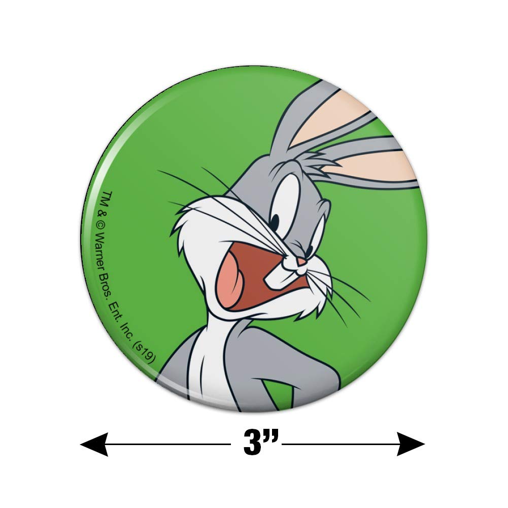 Looney Tunes Bugs Bunny Kitchen Refrigerator Magnet - Fun Cartoon Character Button Magnet for Fridge, Locker & Office Decor - Perfect for Home, Dorm & Gift Giving