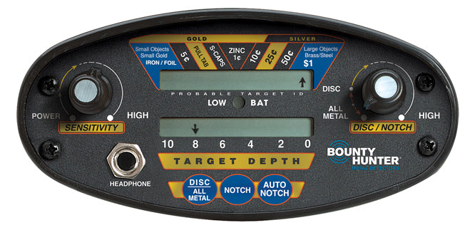 Bounty Hunter Quick Draw II Metal Detector for Adults & Kids - Professional Gold & Coin Detector with LCD Display & Adjustable Stem - Perfect for Beach, Park & Treasure Hunting Adventures