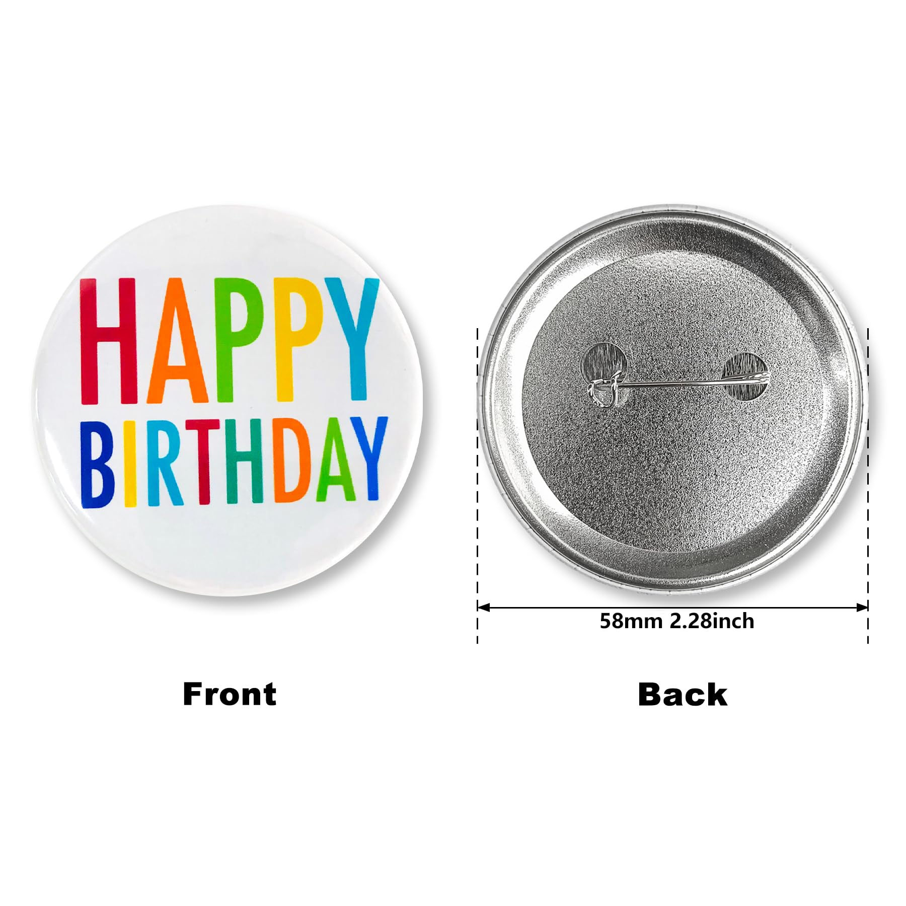 Birthday Girl Pin Badges - Cute Tinplate Party Favors for Girls Birthday Celebrations, Baby Showers & Special Events