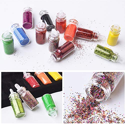 Belicia 48 Colors Holographic Chunky Glitter - Body, Nail & Hair Glitter Sequins for Festive Makeup, Eyes, Crafts | Perfect for Parties, Cosplay & DIY Projects