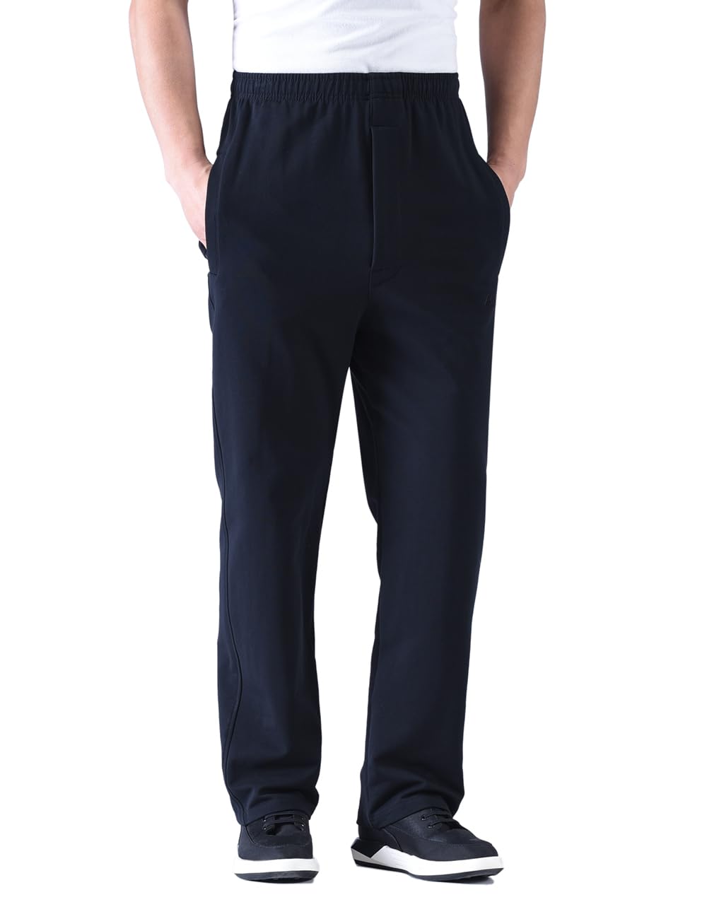 Zoulee Men's Casual Cotton Jogger Sweatpants with Zipper Front - Comfortable Lounge Pants for Workout, Running, and Home Relaxation