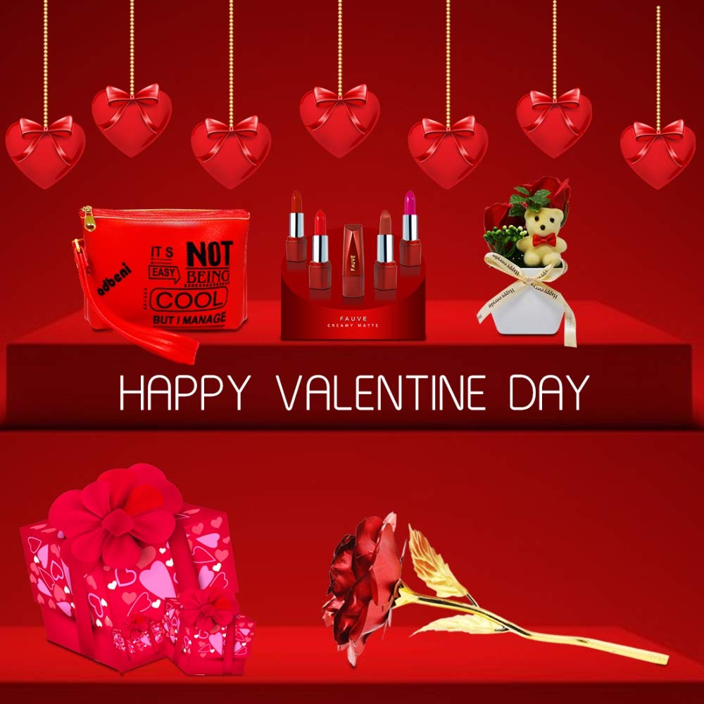 Adbeni Romantic Gift Set for Valentine's Day, Birthday & Anniversary - Premium Present Box (GC1640) | Perfect Couples Gift for Him/Her, Wedding Proposal, Date Night & Special Occasions