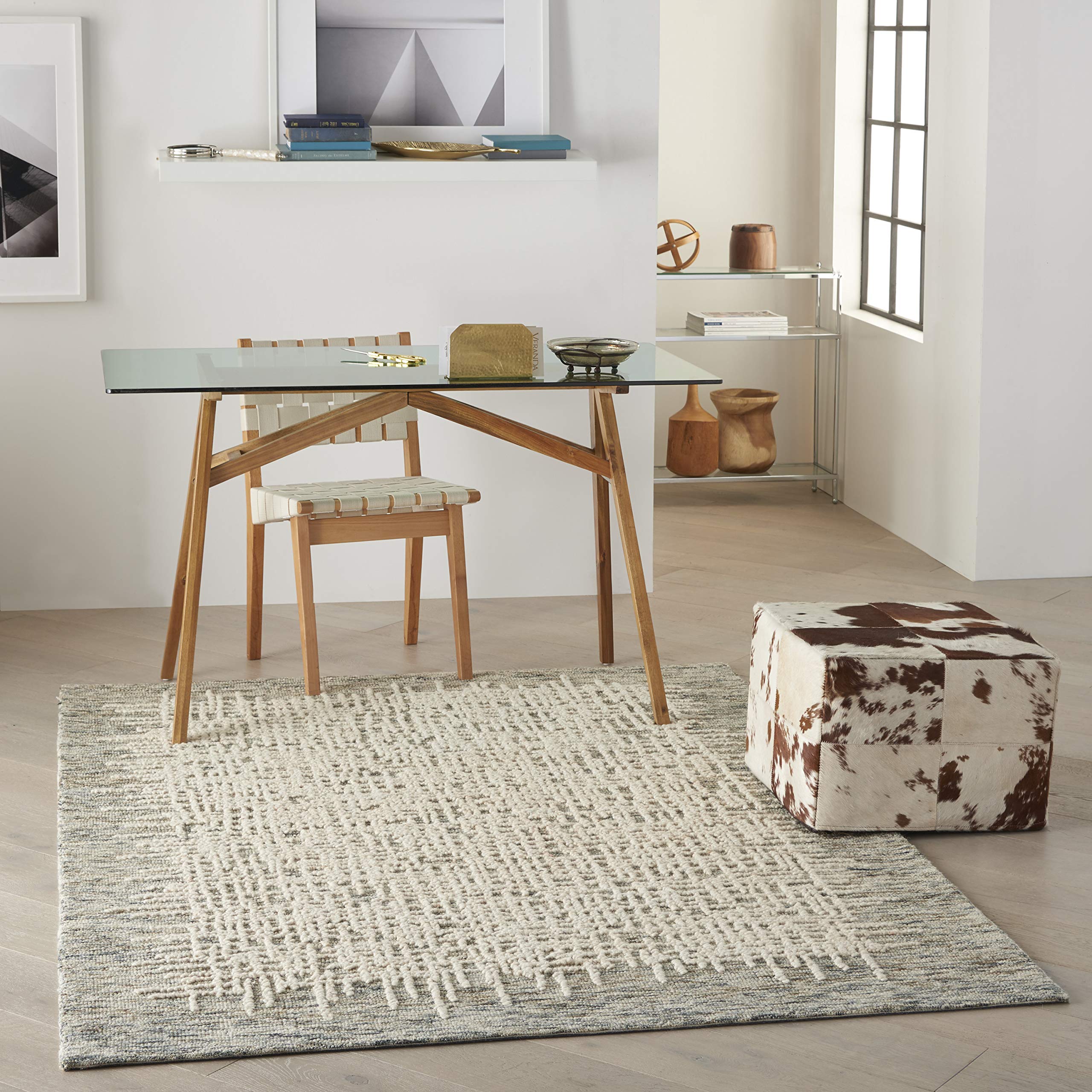 Nourison Vail Rustic Ivory/Multi 3'9