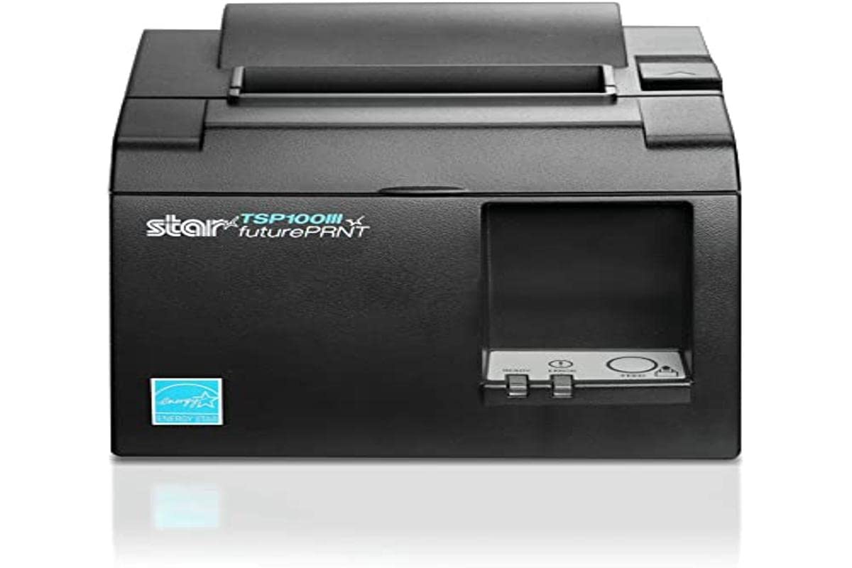 Star Micronics TSP143IIIBI Bluetooth Thermal Receipt Printer for Retail & Restaurant - Wireless POS Printing, Compatible with iOS/Android (Black) - Perfect for Receipts, Tickets & Labels in Small Businesses