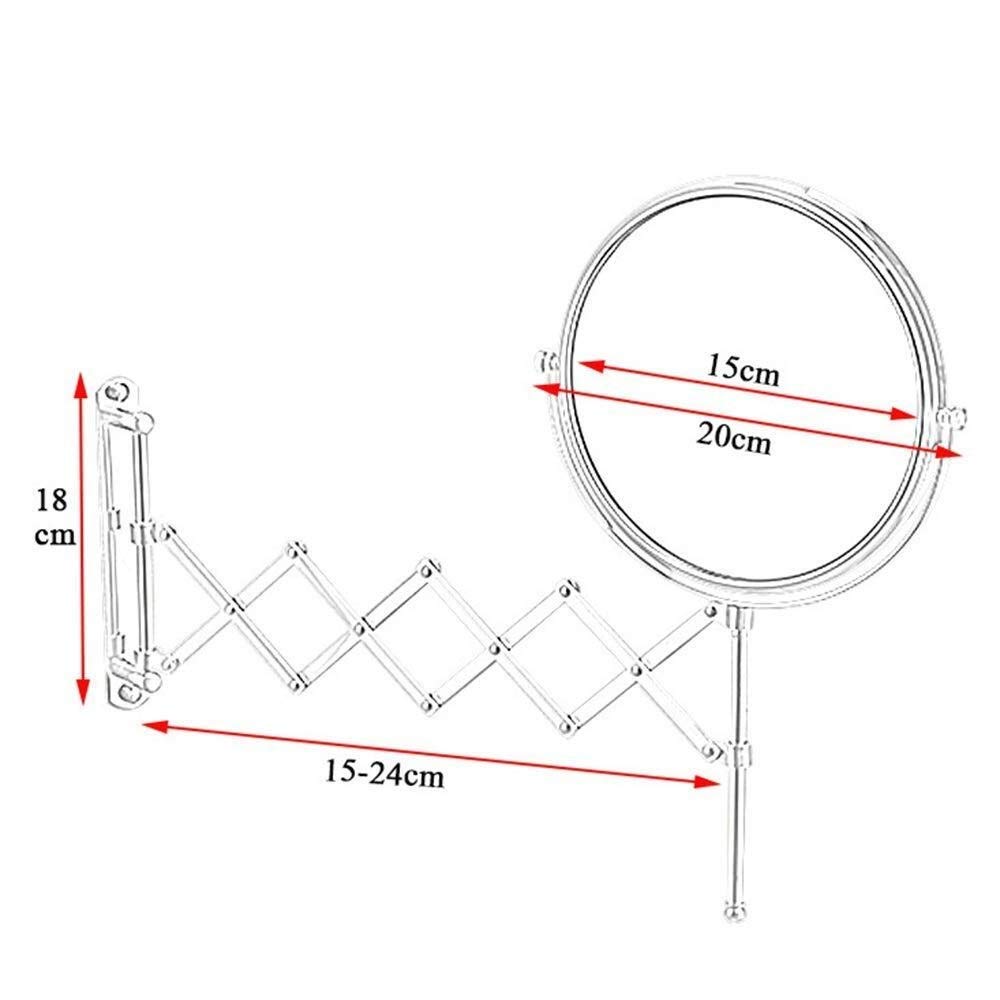 SGSG 8-Inch Wall Mounted Makeup Mirror - Double-Sided Folding Vanity Mirror with Retractable Design for Bathroom & Bedroom Decor | Perfect for Makeup Application, Skincare Routine and Hair Styling