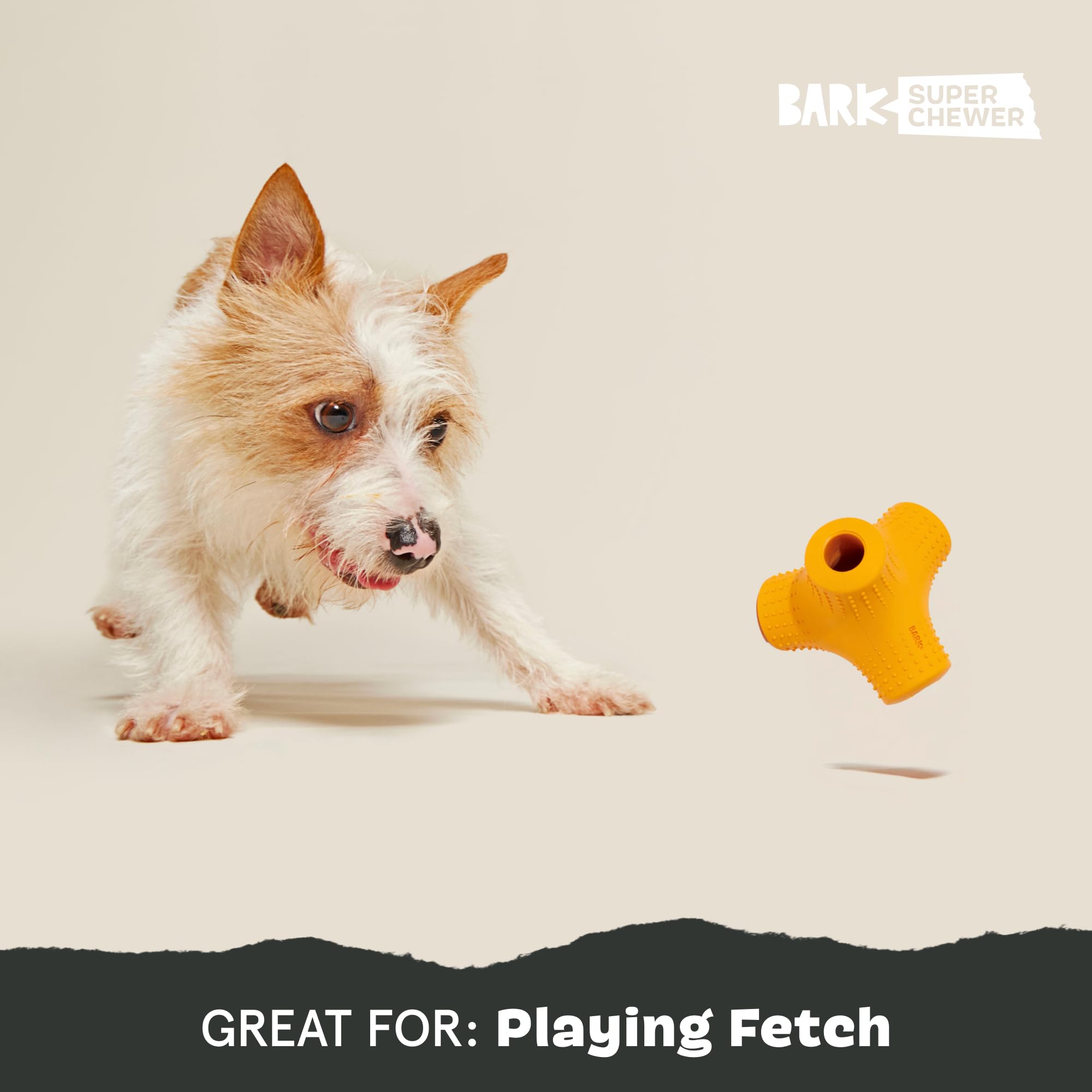 BARK Coral Teef Dog Toy - Durable Chew Toy for Aggressive Chewers | Wacky Bounce Design | Interactive Play & Dental Health | Perfect for Large Dogs & Strong Chewers | Indoor & Outdoor Use