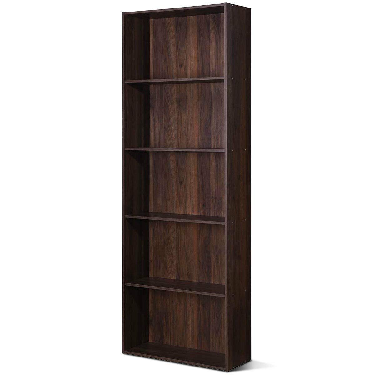 EnjoyShop 5-Shelf Storage Bookcase - Modern Multi-Functional Display Cabinet with Large Storage Space - Perfect for Living Room, Bedroom, Office & Home Organization