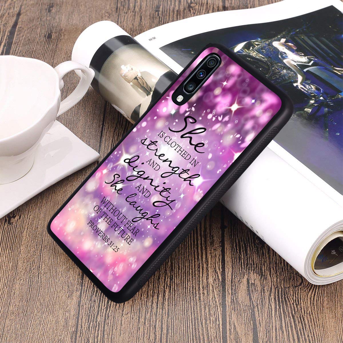Galaxy A50 Case with Proverbs 31:25 - Slim Protective Cover for Daily Use