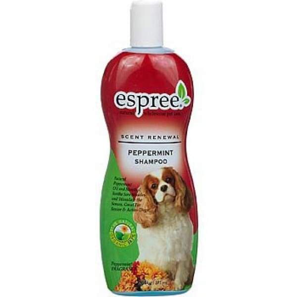 Espree Peppermint Shampoo for Dogs - 20oz Natural Oatmeal Formula for Itchy Skin & Flea Control - Soothes & Refreshes Coat - Perfect for Bathing & Grooming Pets at Home or Salon