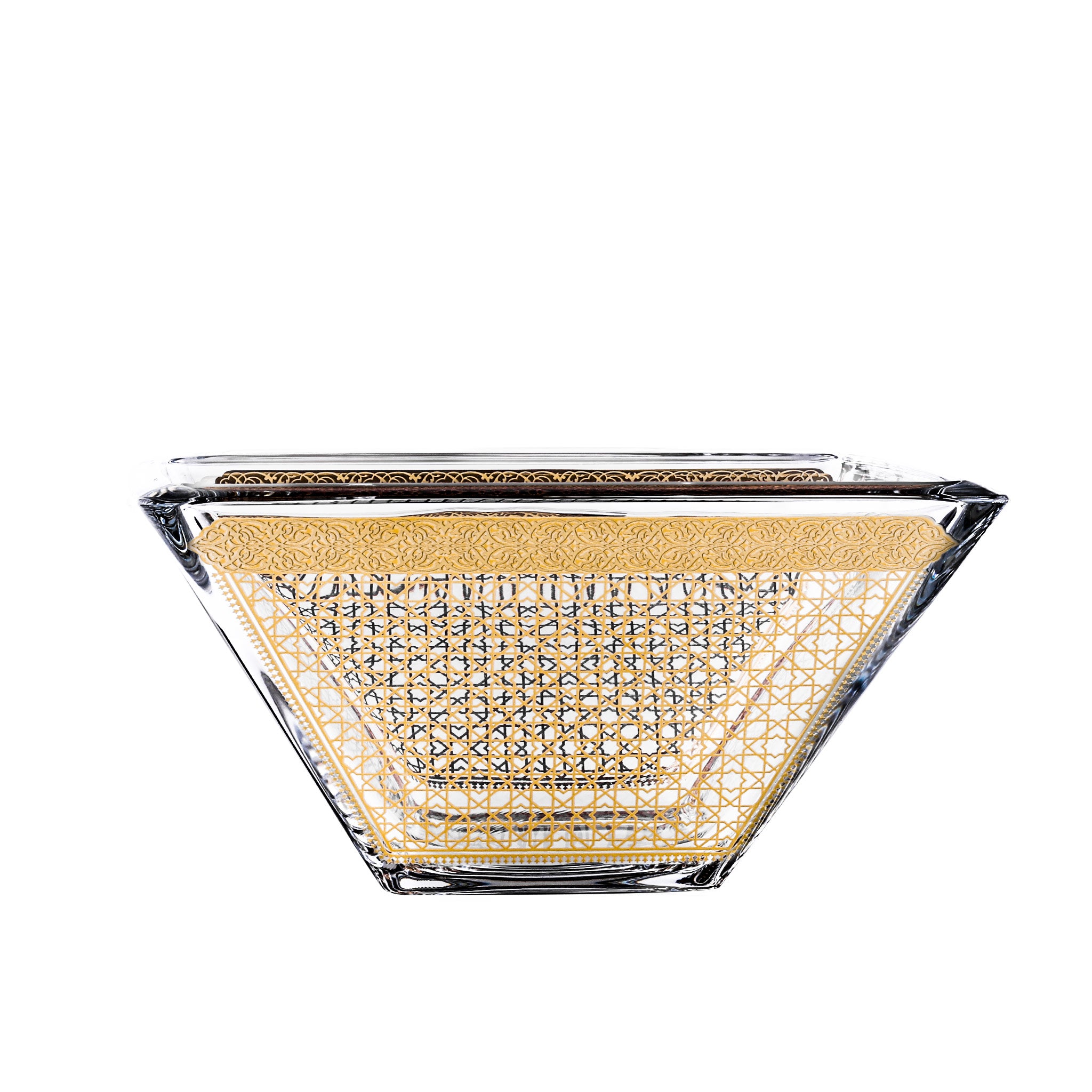 Dimlaj Cordoba Gold Serving Bowl - Elegant Handcrafted Decorative Bowl for Dining, Entertaining & Home Decor - Perfect for Salads, Fruits, Parties & Gifts