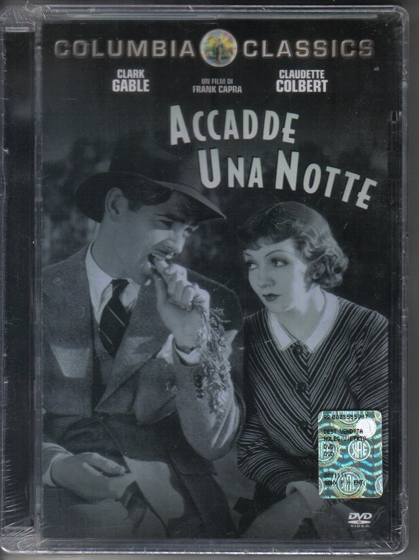 Accadde Una Notte (It Happened One Night) Italian Edition - Region Free DVD | Classic Romantic Comedy Movie for Film Collectors & Italian Cinema Lovers