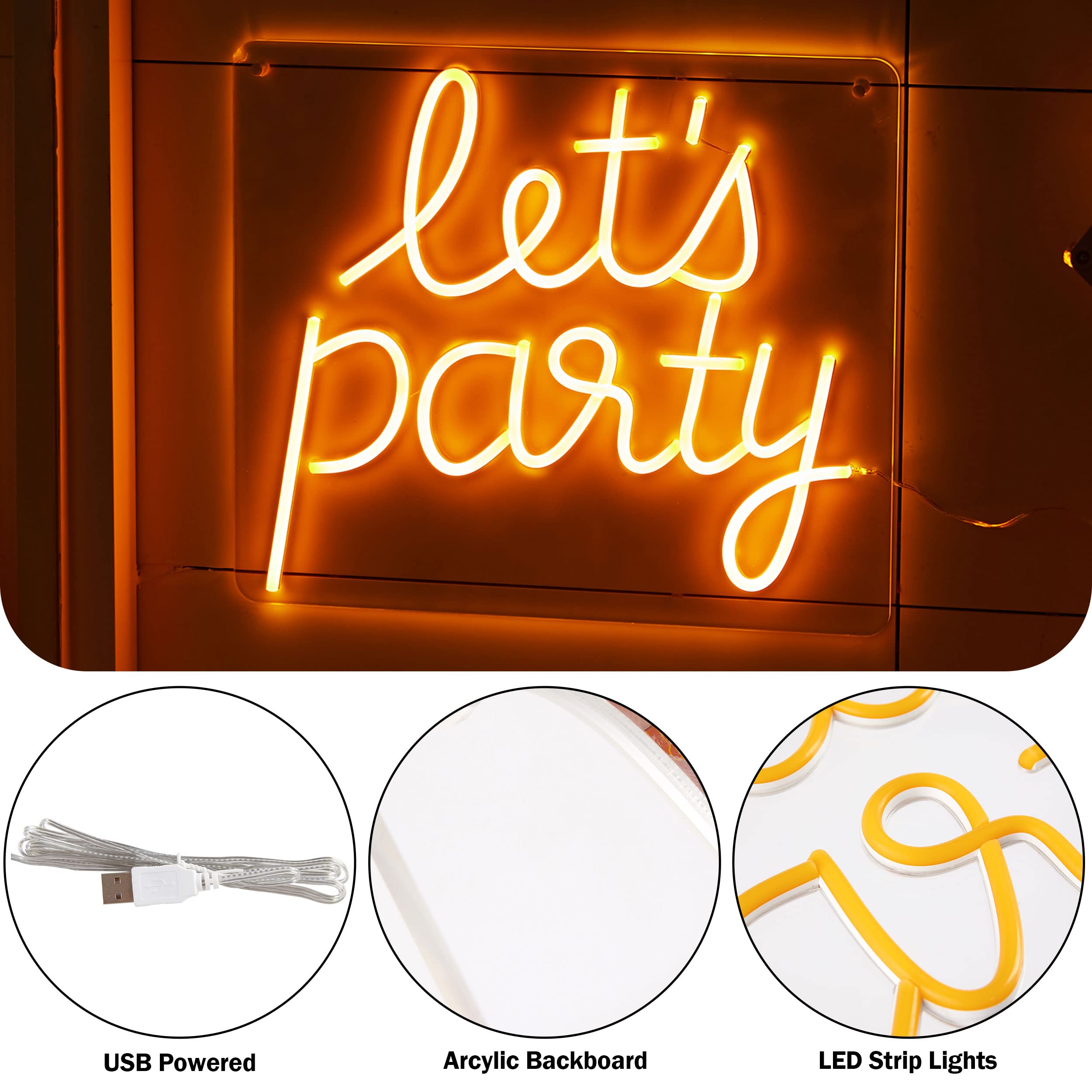 Vibrant USB-Powered Neon LED Wall Sign - Aesthetic Room Decor for Bedroom, Bar & Party | Perfect for Valentine's Day & Home Decoration