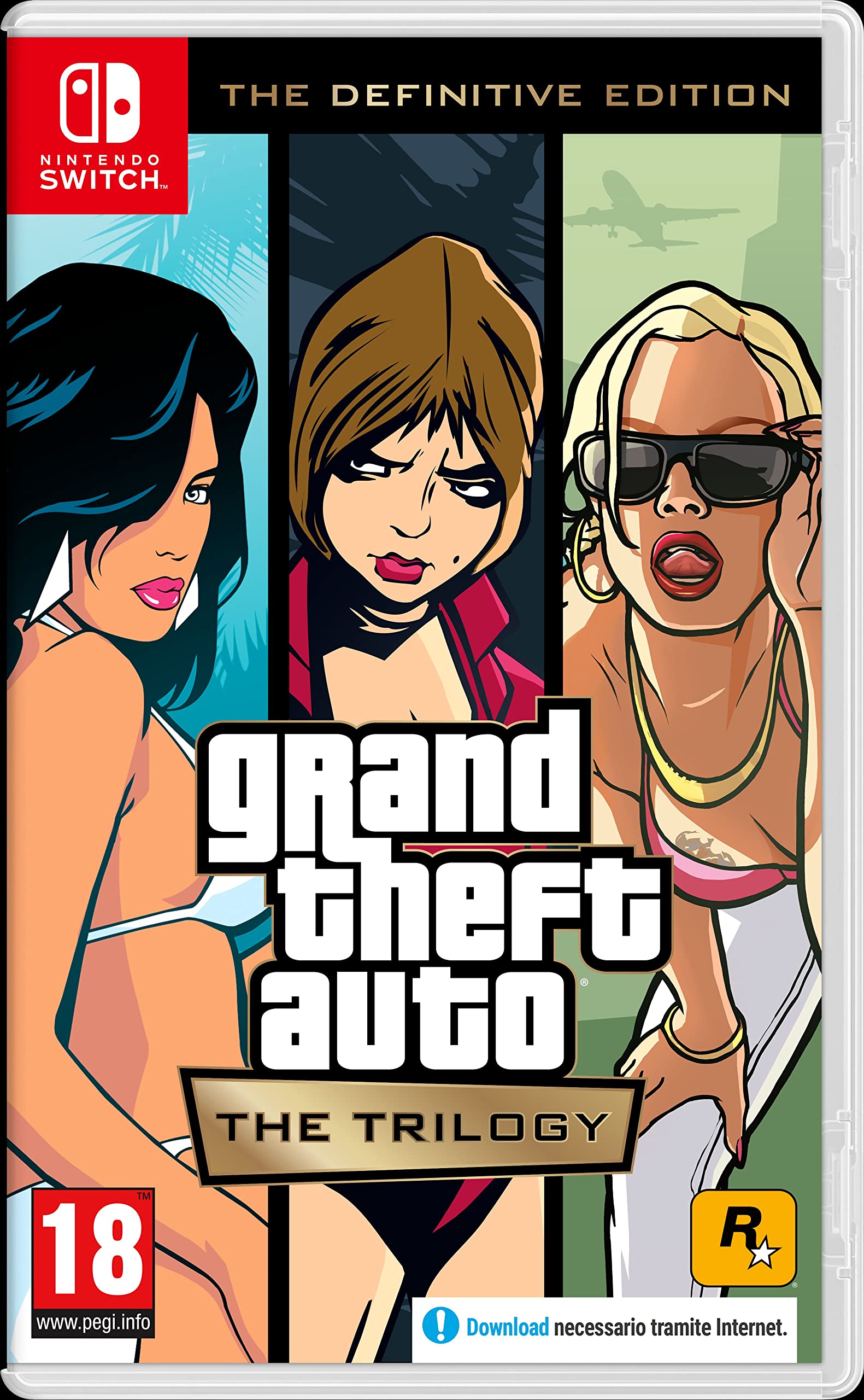 Grand Theft Auto: The Trilogy – The Definitive Edition - Nintendo Switch Game - Italian Version - Physical Cartridge - Perfect for Gaming Enthusiasts & Collectors