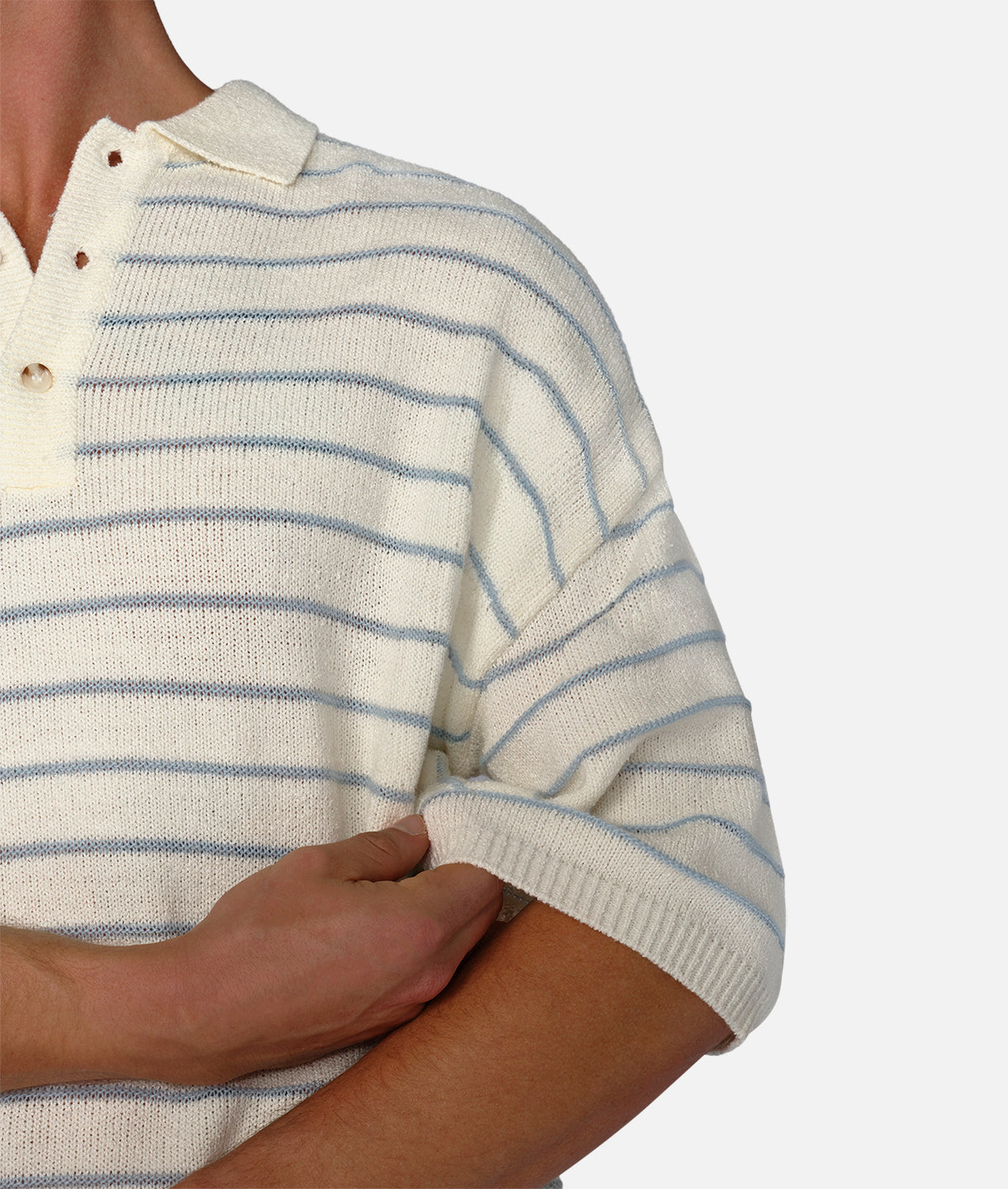 The Casa Polo Light Blue Cream - Stylish and Comfortable Polo Shirt for Men | Perfect for Casual Wear, Office, and Outdoor Activities