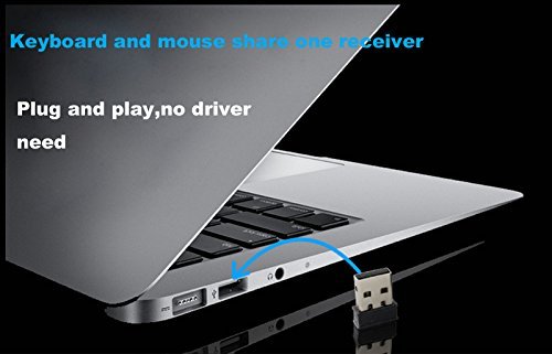 UniFire V60 Waterproof 2.4G Wireless Gaming Keyboard and Mouse Combo with Adjustable DPI - Ergonomic Design for PC, Laptop, Mac - Perfect for Gaming, Office Work & Home Use (White)