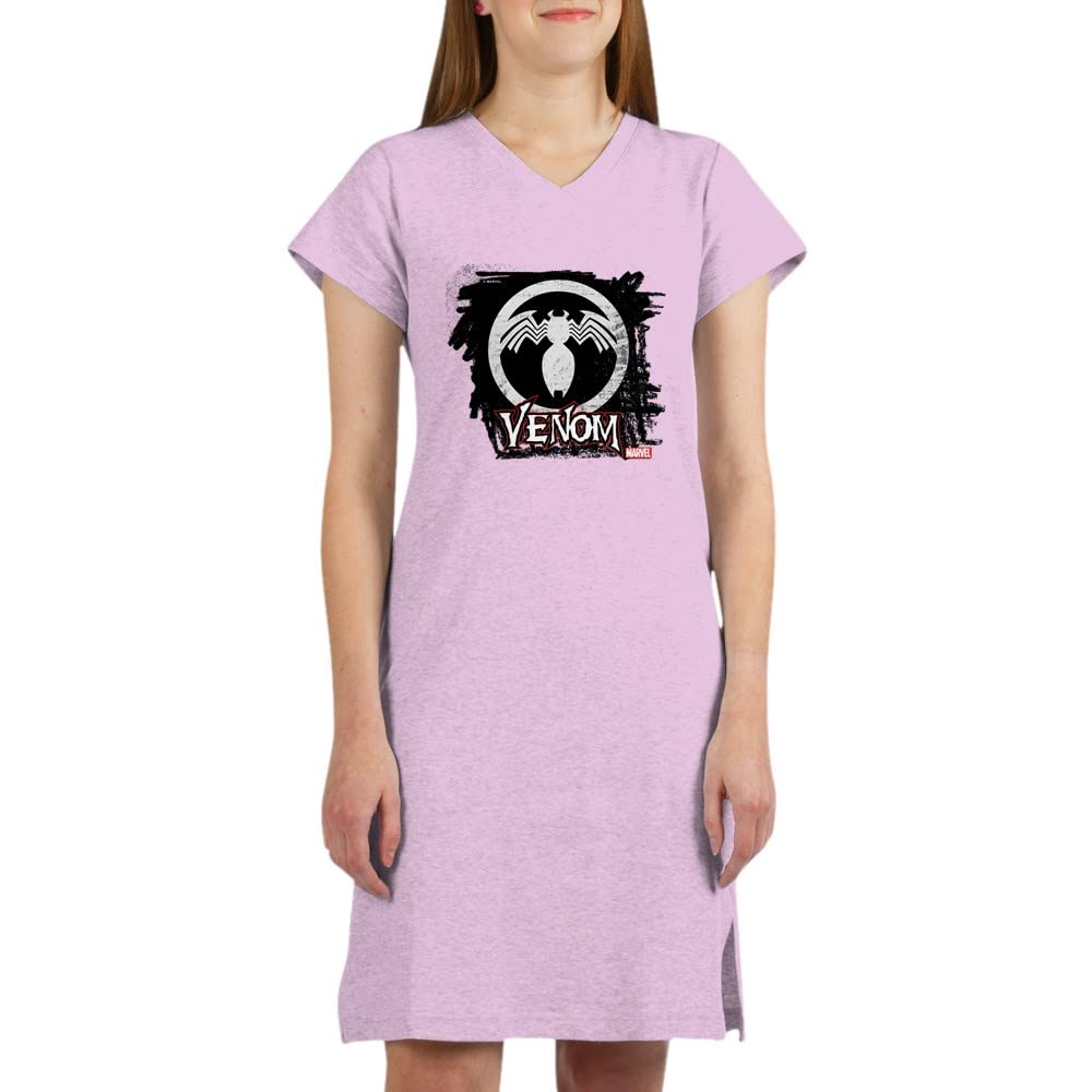 Venom Chalk Print Nightshirt for Men & Women | Soft Cotton Sleepwear & Lounge Wear | Perfect for Halloween, Comic Con & Marvel Fans