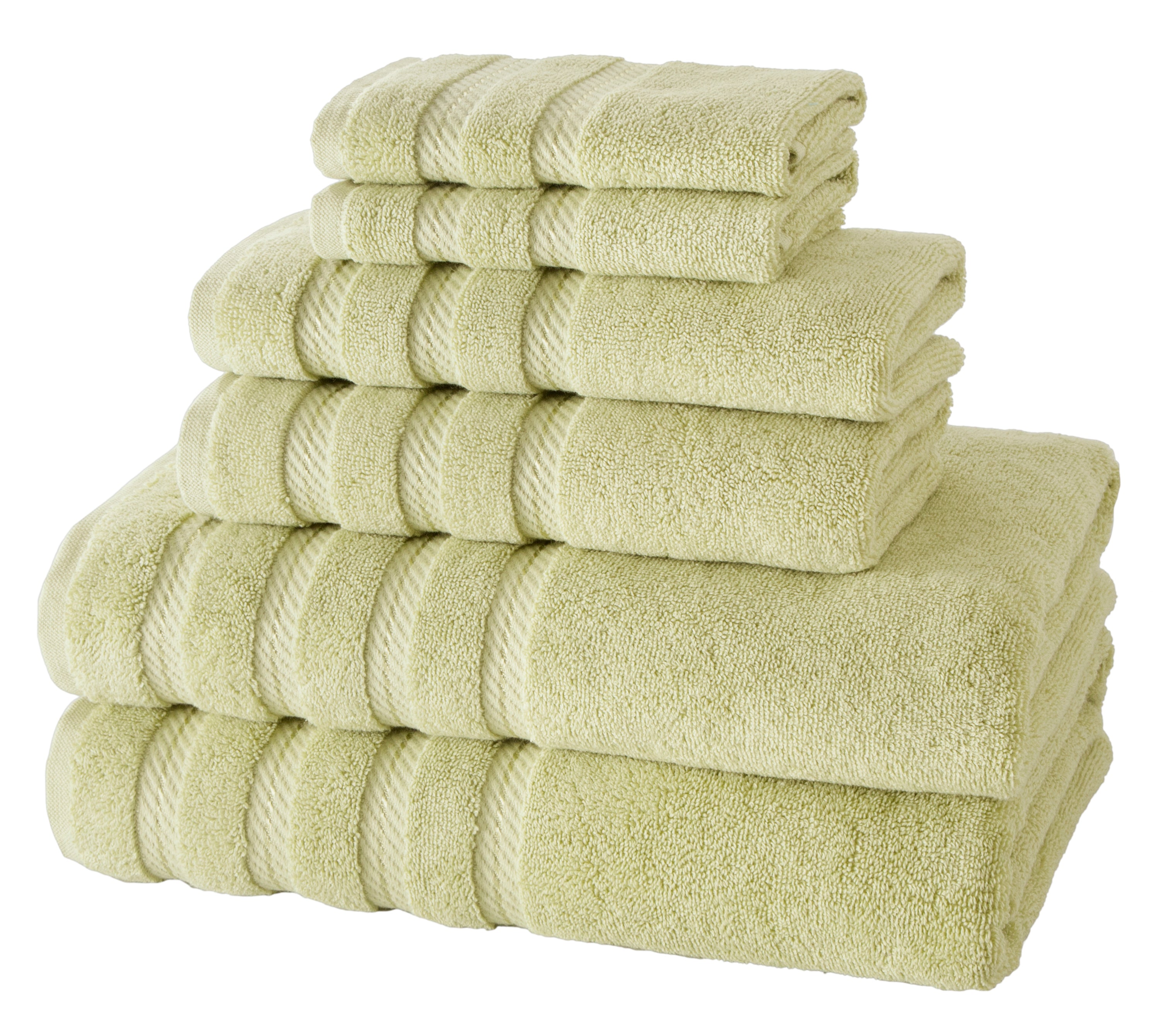 Premium 6-Piece Antalya Turkish Cotton Bath Towel Set - Soft & Absorbent Hand, Wash & Bath Towels for Spa, Hotel & Home Luxury