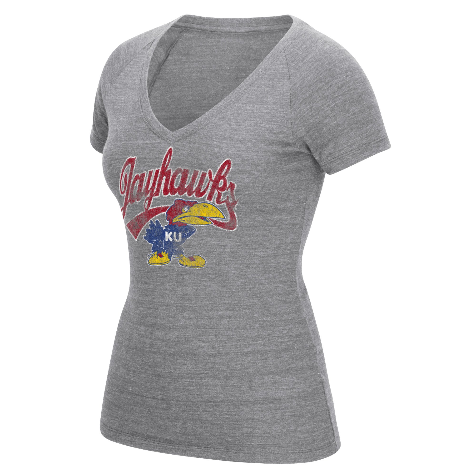 NCAA Women's Scribble Tri-Blend V-Neck T-Shirt - Soft Vintage Style Tee for Casual Wear, Game Day & College Spirit