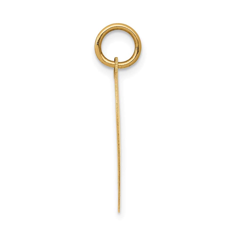 14k Yellow Gold Happy Birthday Heart Disc Charm Pendant - 18mm Black Bow Design for Necklace, Gift & Special Occasions