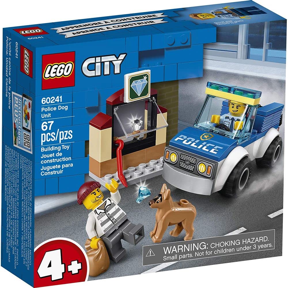LEGO City Police Dog Unit 60241 Building Toy Set - 67 Pieces for Kids, Police Station Playset with Canine Officer & Accessories - Perfect for Creative Play & Collectors