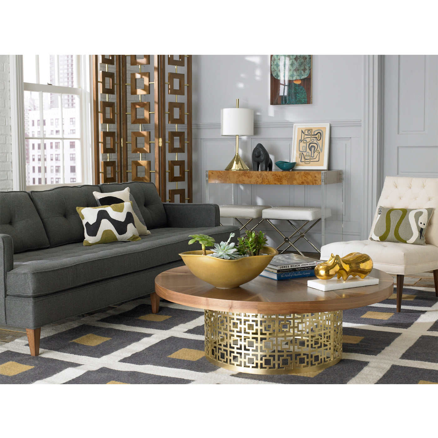 Peter Flatweave Rug - Soft Modern Area Rug for Living Room, Bedroom, Dining Room - Non-Slip Low Pile Rug - Easy to Clean & Durable - Perfect for Home Decor