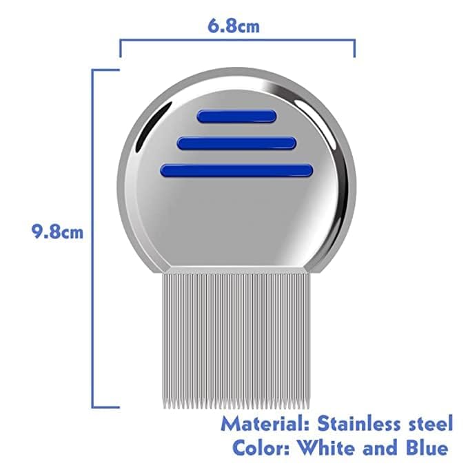 ELITEWAVE Stainless Steel Lice Comb for Women & Kids - Fine Tooth Nit & Egg Removal Comb - Effective Scalp Louse & Egg Remover - Perfect for Home, School & Travel Use