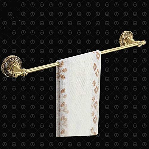 Antique Copper Single Rod Towel Bar - European Style Brass Bathroom Towel Rack for Vintage Decor | Perfect for Bathroom, Kitchen & Guest Room Organization
