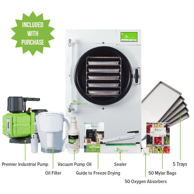 Harvest Right Home Pro Freeze Dryer with Mylar Kit - Medium Size for Food Preservation, Emergency Preparedness & Long-Term Storage | Perfect for Home, Camping & Survival Kits