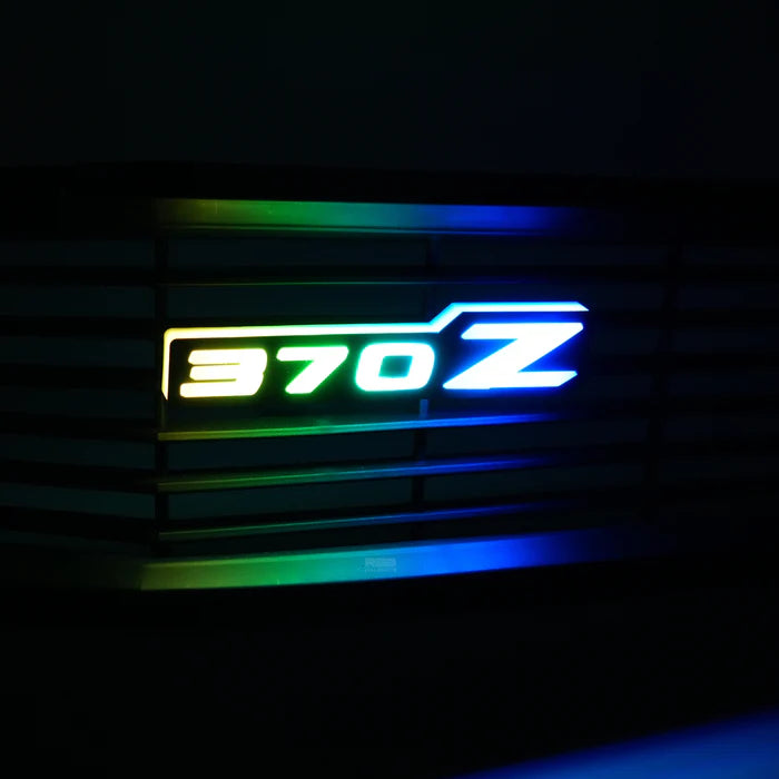 Nissan 370Z LED Emblem Badge - Multicolor RGB Flow Lighting for Custom Car Styling - Perfect for Night Driving & Car Shows