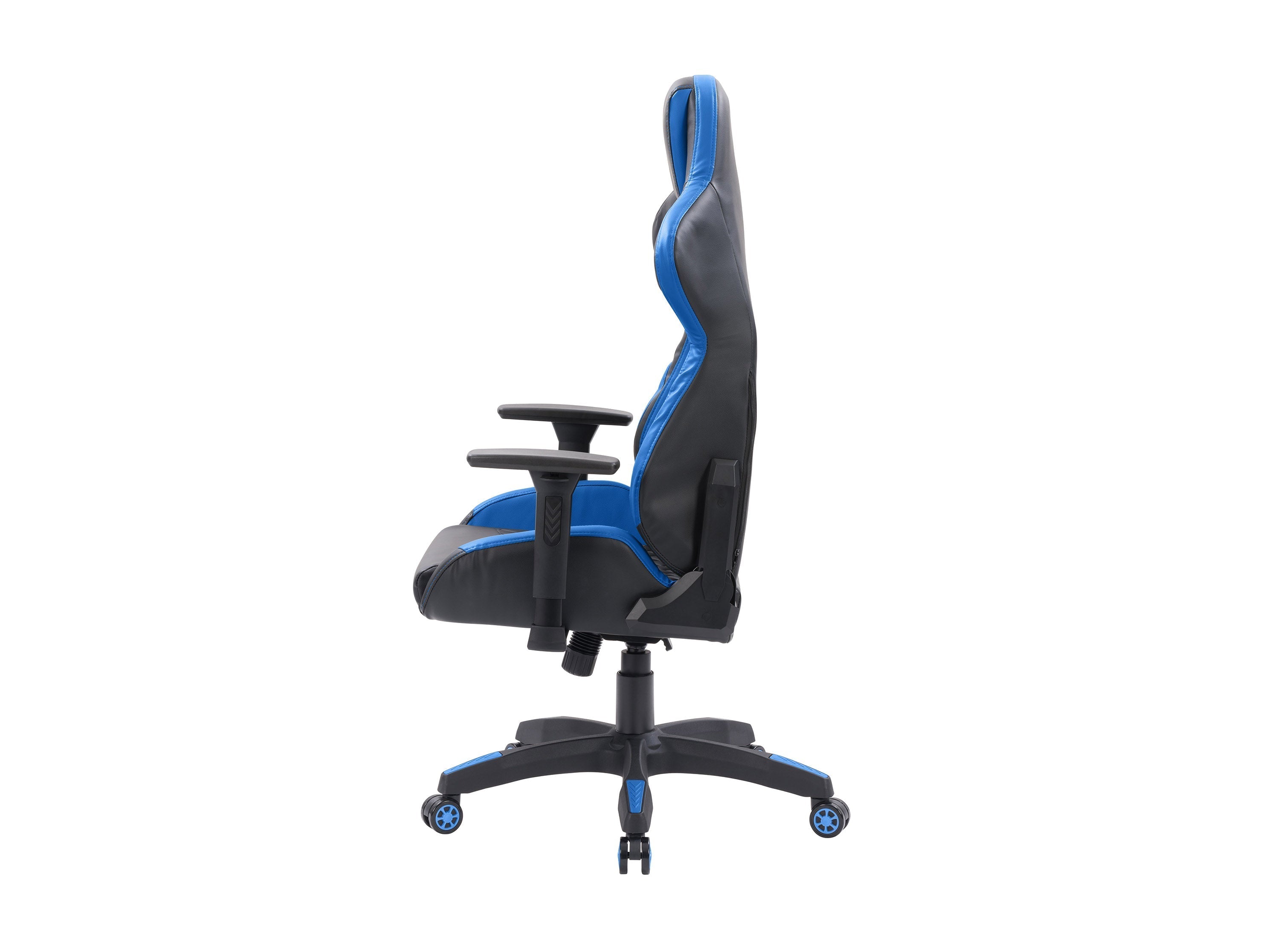 Premium Black and Blue Gaming Reclining Chair - Ergonomic Racing Style Video Game Chair with Lumbar Support - Perfect for PC Gaming, Console Gaming, and Home Theater Relaxation
