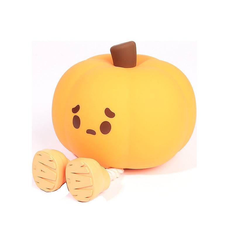 Cute Pumpkin Night Light - Halloween LED Decor for Kids Room, Bedside, Party - Warm White Glow for Cozy Ambiance