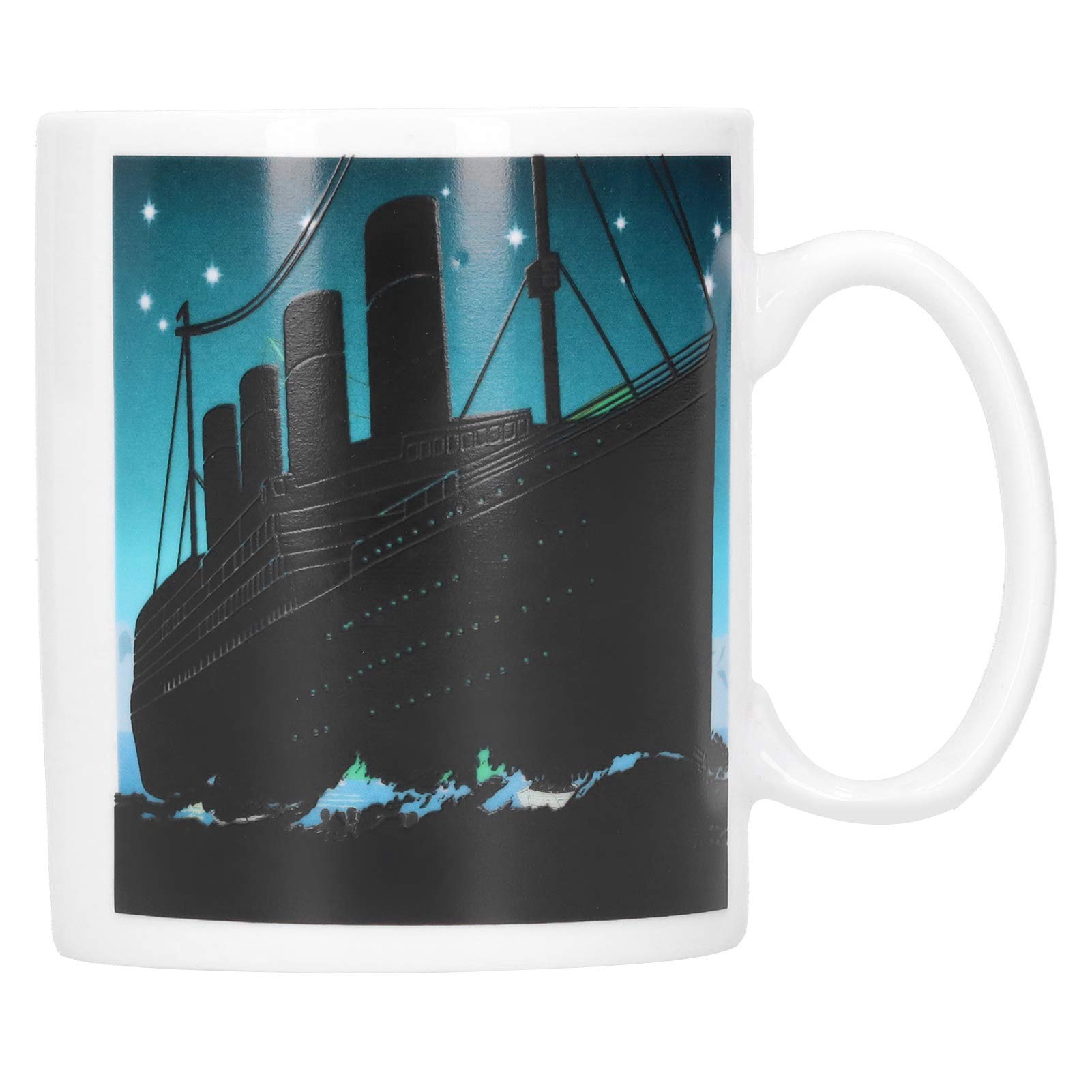 Heat Sensitive Color Changing Ceramic Coffee Mug - 16oz Thermal Insulated Cup for Hot Tea, Milk & Drinks - Perfect for Home, Office & Gifts (Black) | Fun Novelty Cup for Coffee Lovers & Unique Gifts