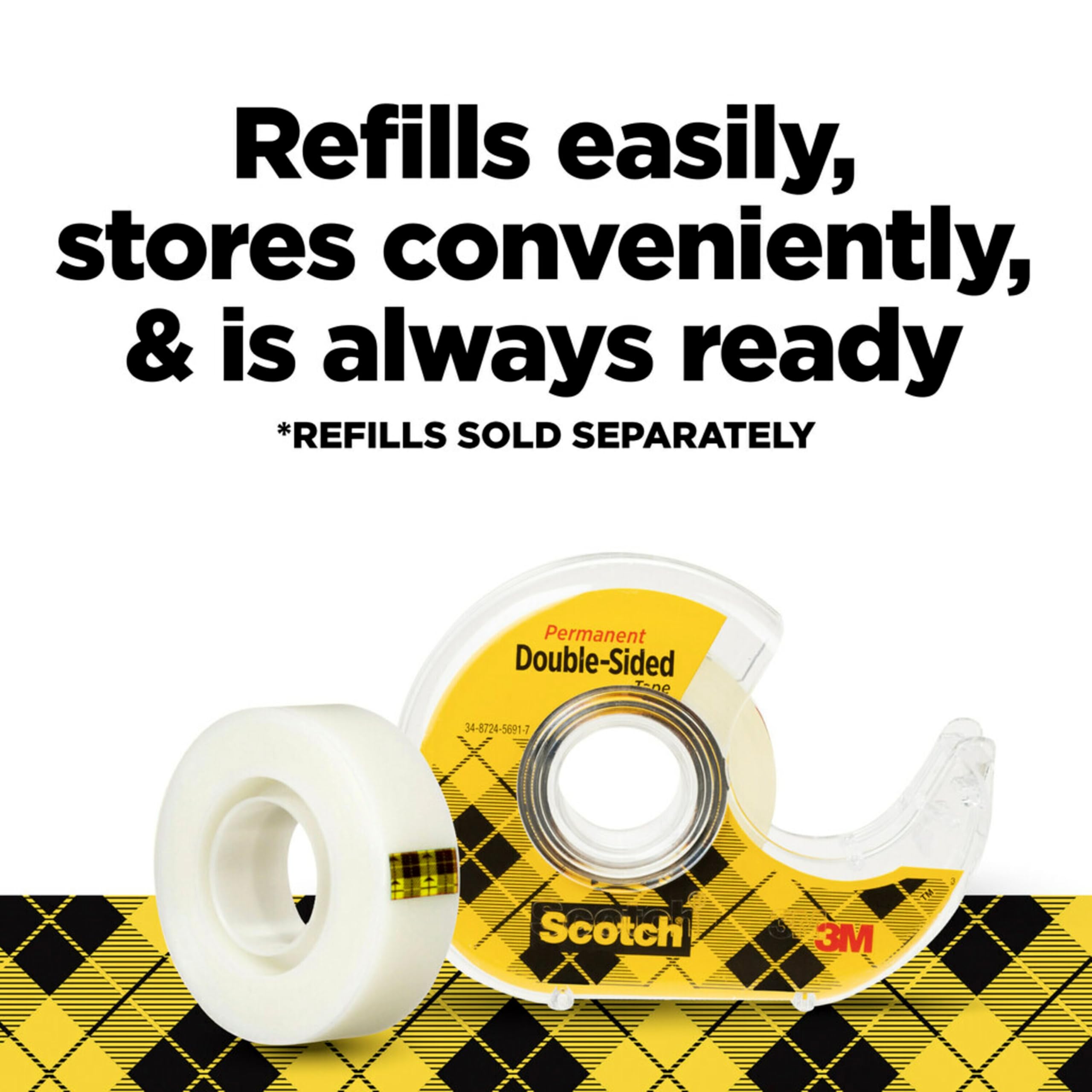 Scotch Double Sided Tape with Dispenser - 6 Rolls (0.75