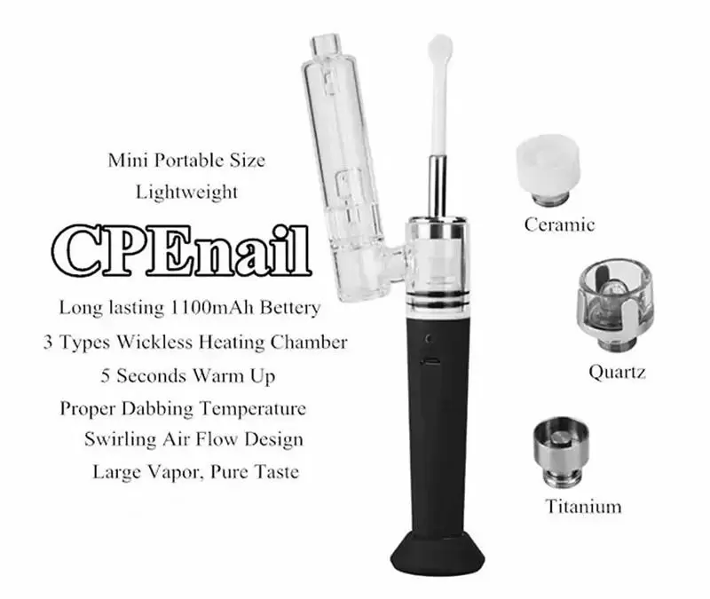 CPENAIL Portable E-Nail Wax Vaporizer Kit - Electric Dab Rig for Concentrates | Perfect for Home Use & On-the-Go Dabbing