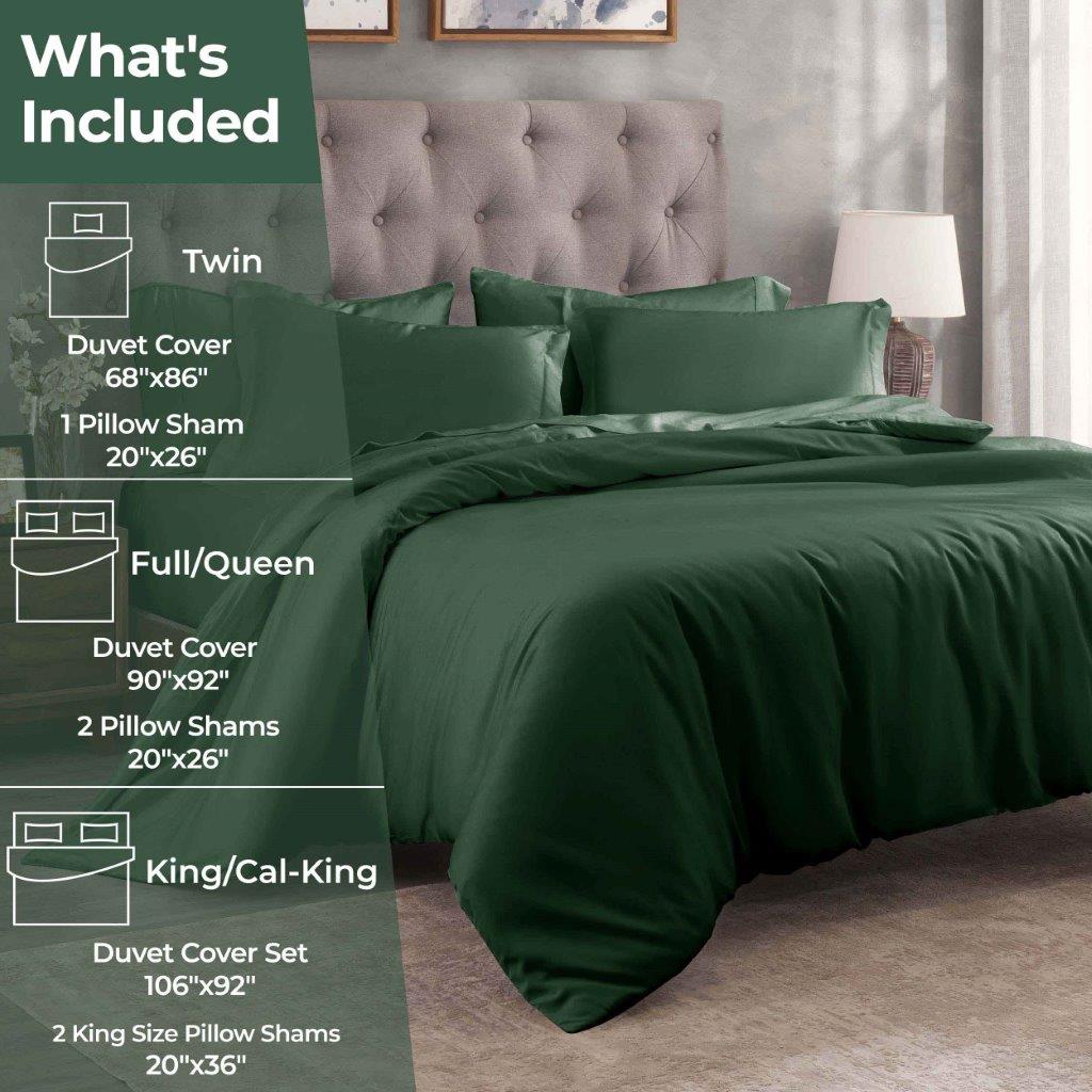 Premium Egyptian Cotton 400 Thread Count Duvet Cover Set - Ultra Soft & Breathable Bedding for Luxury Hotels & Master Bedrooms