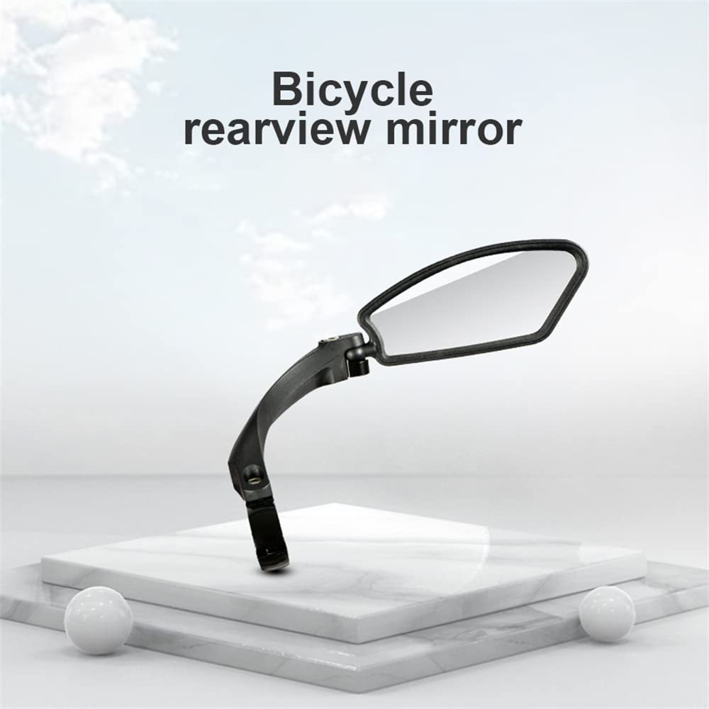 HD Handlebar Bike Mirror - Crystal Clear Glass, Safe & Durable for MTB & Road Bikes - Left Side Mount - Perfect for Cycling Safety & Rearview Visibility