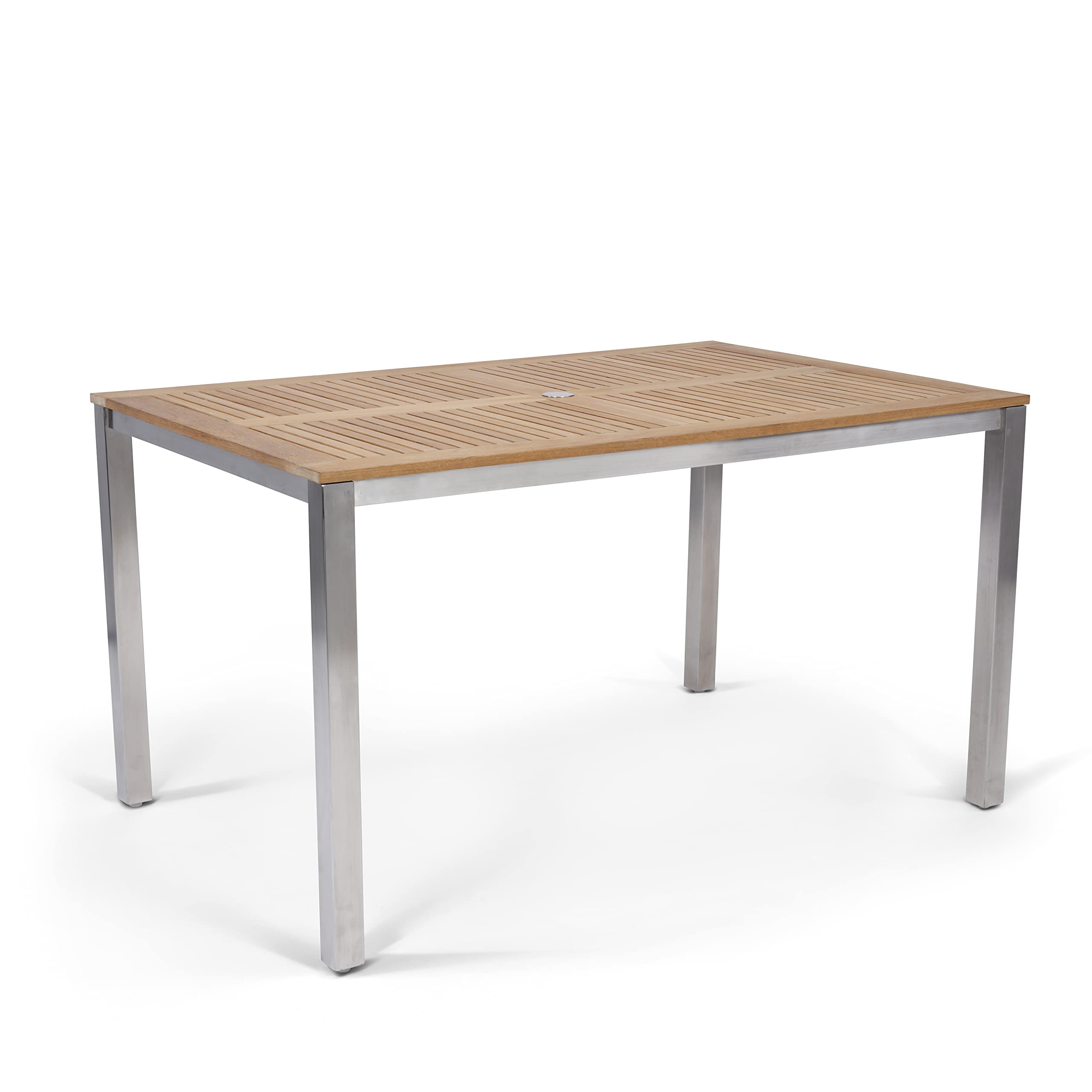 Homestyles Aruba Brown Outdoor Dining Table - Weather-Resistant Patio Furniture for Backyard, Garden & Poolside Dining