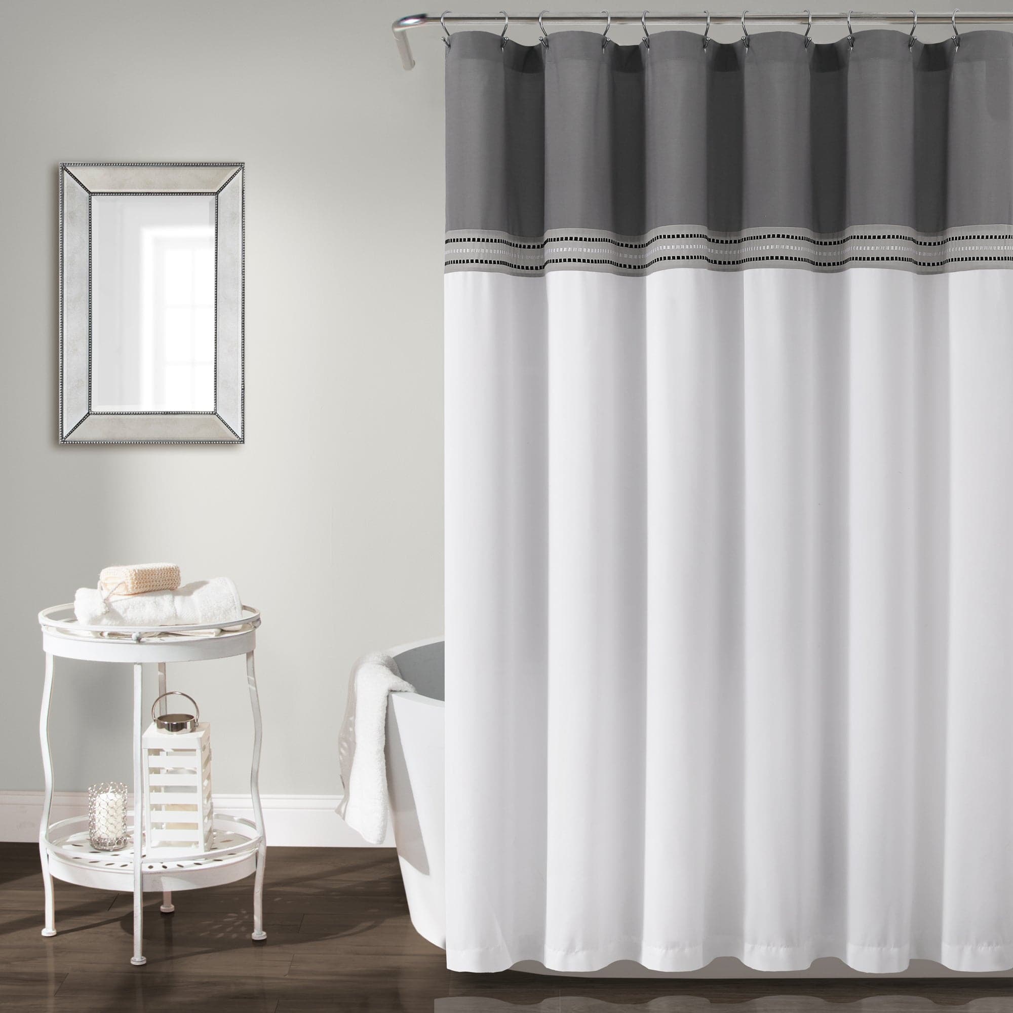 Terra Embroidery Shower Curtain - Waterproof Bathroom Decor with Elegant Floral Design for Modern Homes | Perfect for Bathrooms, Guest Suites & Spa Retreats